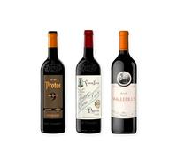 vino tinto Ribera del Duero Protos 9 Meses, Protos 27 y Malleolus pack de 3 botellas 75 cl