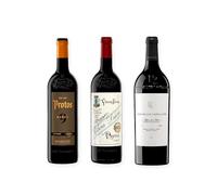 vino tinto Ribera del Duero Protos 9 Meses, Protos 27 y Pago de los Capellanes Reserva pack de 3 botellas 75 cl