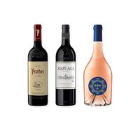 vino tinto Ribera del Duero Protos Reserva 5º Año, Arzuaga Crianza y Elalba de Emilio Moro pack de 3 botellas 75 cl