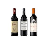 vino tinto Ribera del Duero Protos Reserva 5º Año, Arzuaga Crianza y Malleolus pack de 3 botellas 75 cl