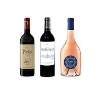 vino tinto Ribera del Duero Protos Reserva 5º Año, Arzuaga Reserva y Elalba de Emilio Moro pack de 3 botellas 75 cl