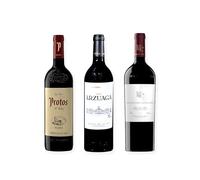vino tinto Ribera del Duero Protos Reserva 5º Año, Arzuaga Reserva y Pago de los Capellanes Crianza pack de 3 botellas 75 cl