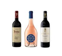 vino tinto Ribera del Duero Protos Reserva 5º Año, Elalba de Emilio Moro y Matarromera Crianza pack de 3 botellas 75 cl
