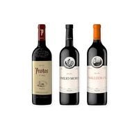 vino tinto Ribera del Duero Protos Reserva 5º Año, Emilio Moro y Malleolus pack de 3 botellas 75 cl