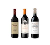 vino tinto Ribera del Duero Protos Reserva 5º Año, Malleolus y Pesquera Reserva pack de 3 botellas 75 cl