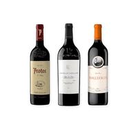 vino tinto Ribera del Duero Protos Reserva 5º Año, Pago de los Capellanes Reserva y Malleolus pack de 3 botellas 75 cl