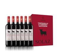 Vino Tinto Solaz Tempranillo & Cabernet V.T. Castilla - Pack de 6 Botellas