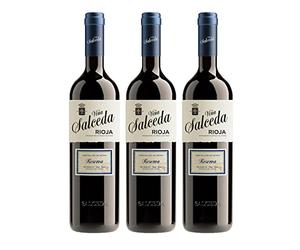 Vino Tinto Viña Salceda Reserva de 75 cl - D.O. La Rioja - Bodegas Chivite (Pack de 3 botellas)