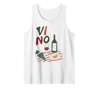 Vino Wine Lover Uvas Botella Picnic Viñedo Camiseta sin Mangas