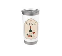 Vino Wine Lover Viñedo Uvas Vino Tinto Vaso térmico de acero inoxidable de doble pared