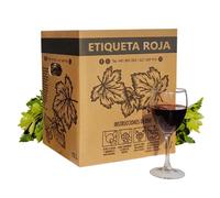 Vinoenbox - Vino Tinto Etiqueta Roja Bag in Box 15 Litros | Tempranillo intenso, goloso y toque de madera | Grifo antigoteo | Equivale a 20 bot.