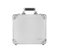 VINOPIE Funda de transporte plateada de aluminio duradero con inserciones de espuma EVA, compatible con Josephine n.º 3 (gafas no incluidas)