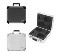 VINOPIE Funda de transporte plateada de aluminio duradero con inserciones de espuma EVA, compatible con Josephine n.º 3 (gafas no incluidas)