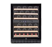 Vinoteca 46 botellas vinobox 50 gc 2t negro de libre instalación o encastrable dos zonas de temperatura