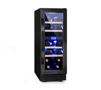 Vinovilla 30cm 17 Botellas Vinoteca Bajo Encimera 2 Zonas Negro