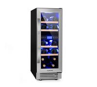 Vinovilla 30cm 17 Botellas Vinoteca Bajo Encimera 2 Zonas Plata