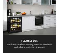 Vinovilla 43 Built-In Duo Onyx Edition Nevera para vinos 129 L 43 botellas 2 zonas