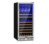 Vinovilla 60cm 116 Botellas Vinoteca Bajo Encimera 2 Zonas Plata