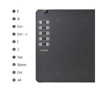 VINSA T906 GRÁFICOS Profesional Dibujo Tableta Ultra Fin Battery Stylus Stylus 8192 Niveles Presión 10 Teclas de Acceso Directo Compatible con Mac Android para Artistas (1) (2)