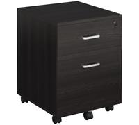 Vinsetto Archivador Móvil para Documentos A4 con Ruedas Gabinete de Archivos Suspendidos 2 Cajones Cerradura 40x45x55,6 cm Wengué Aosom España