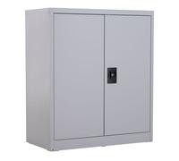 Vinsetto armario archivador metálico, archivador de oficina, con 2 puertas, cerradura, estante ajustable, armario metálico para sala de estar, estudio, 80x40x92,5 cm, gris 80 cm