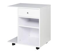 Vinsetto Armario para Impresora de Oficina con Ruedas 2 Compartimentos Cajón Soporte para CPU Estante Ajustable Aosom España