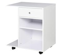 Vinsetto Armario para Impresora de Oficina con Ruedas 2 Compartimentos Cajón Soporte para CPU Estante Ajustable Aosom España