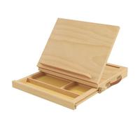 Vinsetto caballete de mesa ajustable caja de caballete de madera de haya con cajón de almacenamiento tablero de dibujo y bocetos plegable para adultos principiantes artistas 33,5x26x26 cm natural 33.5