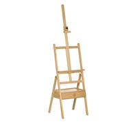 Vinsetto Caballete de Pintura de Madera Sostiene Lienzos hasta 92 cm con Cajón y Altura Ajustable Caballete de Estudio con Marco en H 43,5x43x150-190 cm Natural