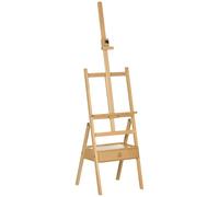 Vinsetto Caballete de Pintura Sostiene Lienzos hasta 92 cm Caballete de Madera Ajustable con Cajón 43,5x43x150-190 cm Natural Aosom España