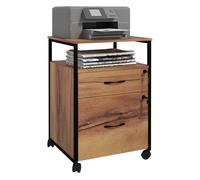 Vinsetto Cajonera de Oficina Cajonera para Escritorio con Ruedas Archivador para Tamaño Carta A4 44x40x66,5 cm Marrón Rústico Aosom España