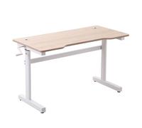 Vinsetto Escritorio de Pie 120x60x72-117 cm con Altura Ajustable Manual con Manivela Mesa para Ordenador para Oficina Estudio Salón Estilo Racing Carga 150 kg Natural