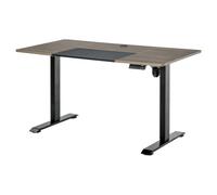 Vinsetto Escritorio de Pie Ajustable 140x70x72-116 cm Negro y Natural | Soporte de Escritorio, 4 Teclas de Memoria, para Oficina Hogar