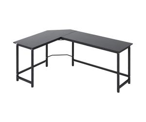 Vinsetto Escritorio Esquinero Mesa de Ordenador Oficina Hogar de Forma L Marco Metal 168x120x75cm Negro Aosom España