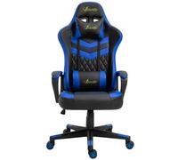Vinsetto Silla Gaming Basculante Silla Gamer Altura Regulable con Reposacabezas y Cojín Lumbar para Salón Dormitorio Carga 120 kg 61x70x121-129 cm Azul
