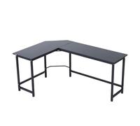 Vinsetto Escritorio Esquinero Mesa de Ordenador Oficina Hogar de Forma L Marco Metal 168x120x75cm Negro Aosom España
