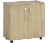 Vinsetto Mueble de Oficina Portadocumentos Multiusos con Cerradura, 2 Puertas y Estante Interior, 80x40x80 cm, Roble