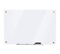 Vinsetto Pizarra de Cristal con Bandeja sin Marco 90x60x0,45 cm Blanco