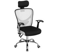 Vinsetto Silla de Escritorio Giratoria Silla de Oficina Reclinable Gris