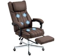 Vinsetto Silla De Masaje Con 6 Puntos De Masaje Control Remoto Marrón Oscuro