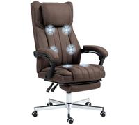 Vinsetto Silla De Masaje Con 6 Puntos De Masaje Control Remoto Marrón Oscuro