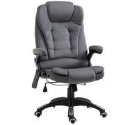 Vinsetto Silla de Oficina con Función de Masaje y Calor ergonómica ajustable en altura Gris Oscuro Aosom España