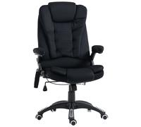 Vinsetto Silla de Oficina con Función de Masaje y Calor ergonómica ajustable en altura Negro Aosom España