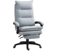 Vinsetto Silla de Oficina con Masaje Silla de Escritorio Silla Giratoria Ergonómica Ajustable en Altura Nylon Gris Claro Aosom España