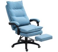 Vinsetto Silla de Oficina con Masaje Sillón de Escritorio Sillón Giratorio Ergonómico Ajustable en Altura Nylon Azul Aosom España