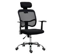 Vinsetto Silla de Oficina con Reposacabezas Negra