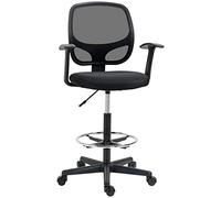 Vinsetto Silla de Oficina de Malla 64x57x110-132cm Negro
