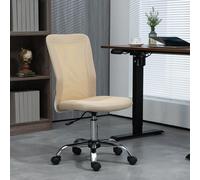 Vinsetto Silla de Oficina de Malla con Altura Ajustable 43x56x90-100 cm Beige