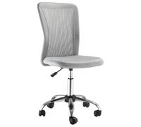Vinsetto Silla de Oficina de Malla sin Brazos 100 kg 43x58x90-100 cm Gris | Silla de Escritorio Giratoria, Altura Ajustable, para Estudio Despacho