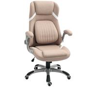 Vinsetto Silla de Oficina ergonómica con reposacabezas Marrón Claro